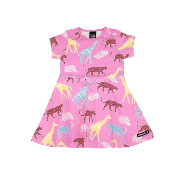 Kleit safari loomadega roosa Villervalla
