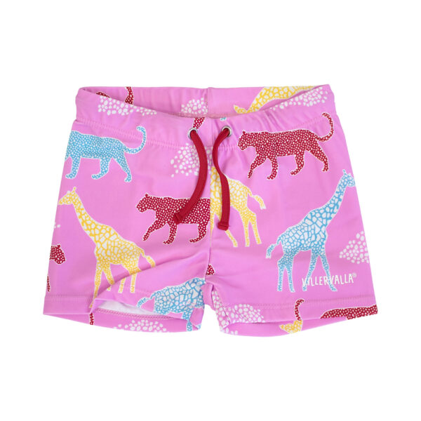 Ujumispüksid safari loomadega roosa Villervalla