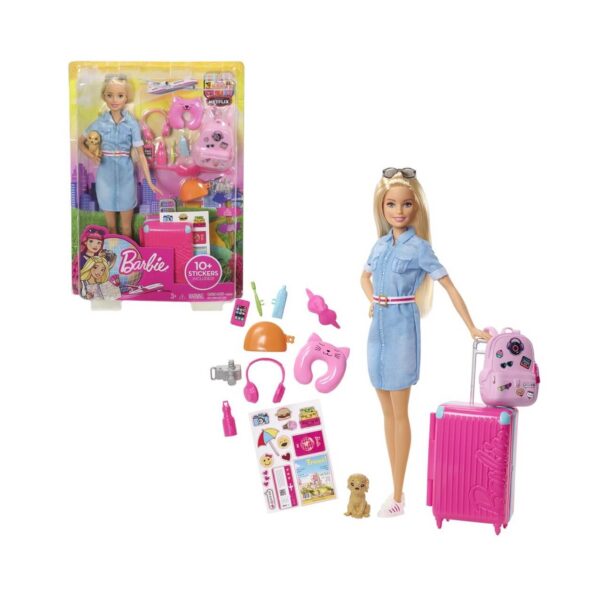 Barbie nukk kohvri ja aksessuaaridega