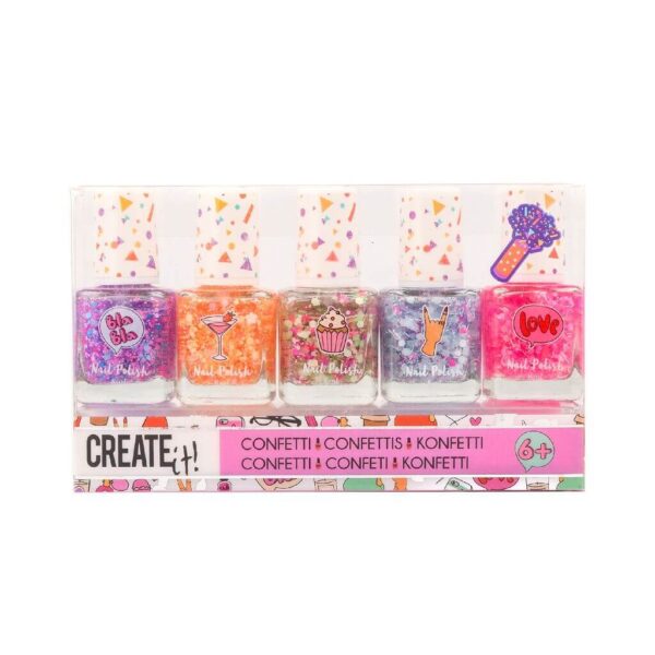 Küünelakkide komplekt Confetti 5tk