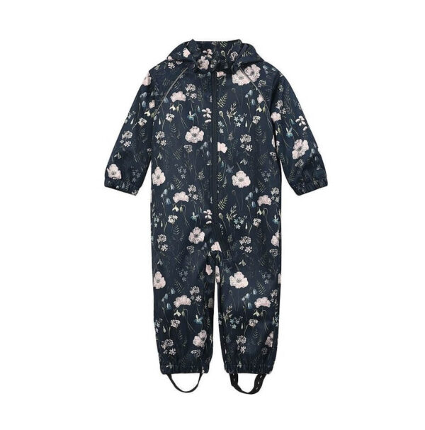 Softshell kombinesoon lilled tumesinine Minymo