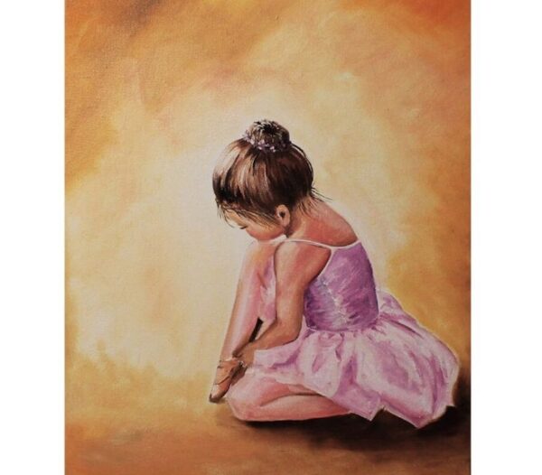 Diamond painting 30x40cm Baleriin roosa
