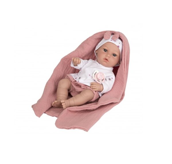 Arias beebinukk 33cm koos teki, luti ja mütsiga