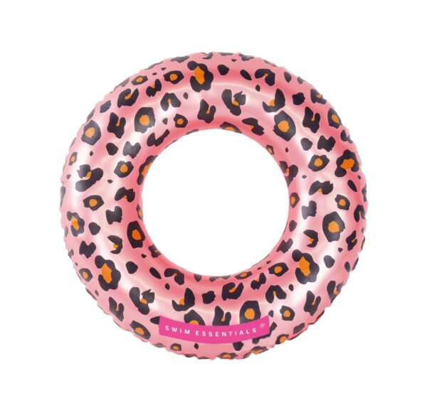 Ujumisrõngas 90cm Leopard roosa