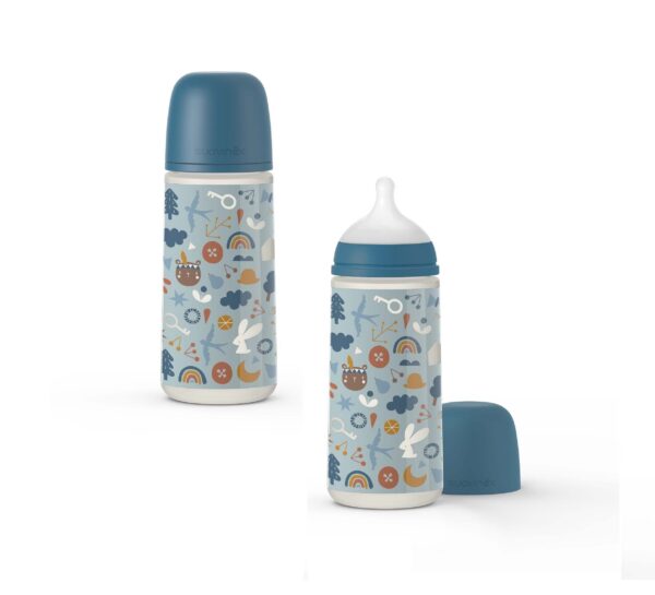 Suavinex lutipudel 360ml Forest sinine kiire vool