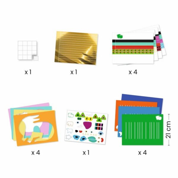 Djeco paberribadest meisterdatav loomade komplekt