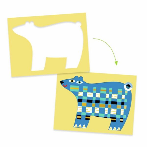 Djeco paberribadest meisterdatav loomade komplekt