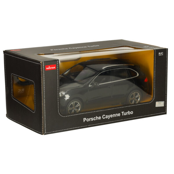 must mänguauto Porsche tuledega