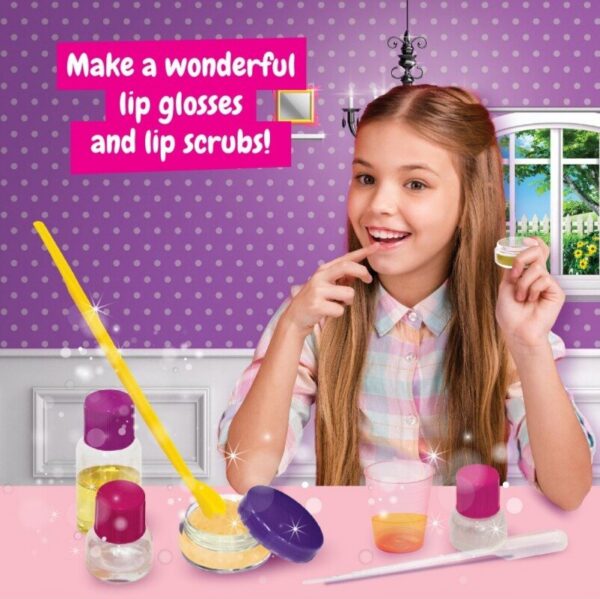 laste teaduskomplekt Barbie huuleläike ja huulekoorija valmistamise komplekt