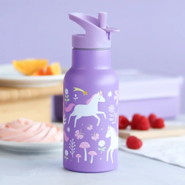 laste roostevabast terasest termo joogipudel lilla ükssarvikuga unicorn