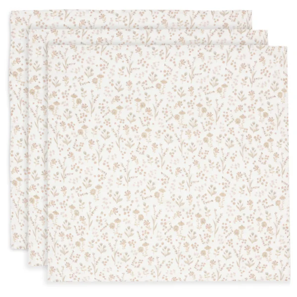 Jollein lilledega musliinist beebirätikute komplekt