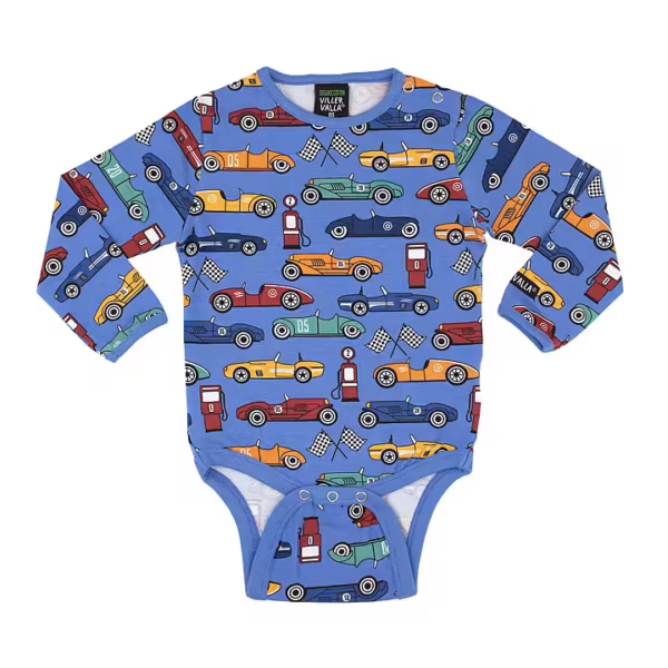Villervalla sinine beebide ralliautodega body