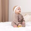 Nordbaby beež meriinovillast kootud kombinesoon