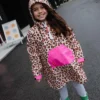 Hello Hossy laste vihmakeep poncho leopardi mustriga