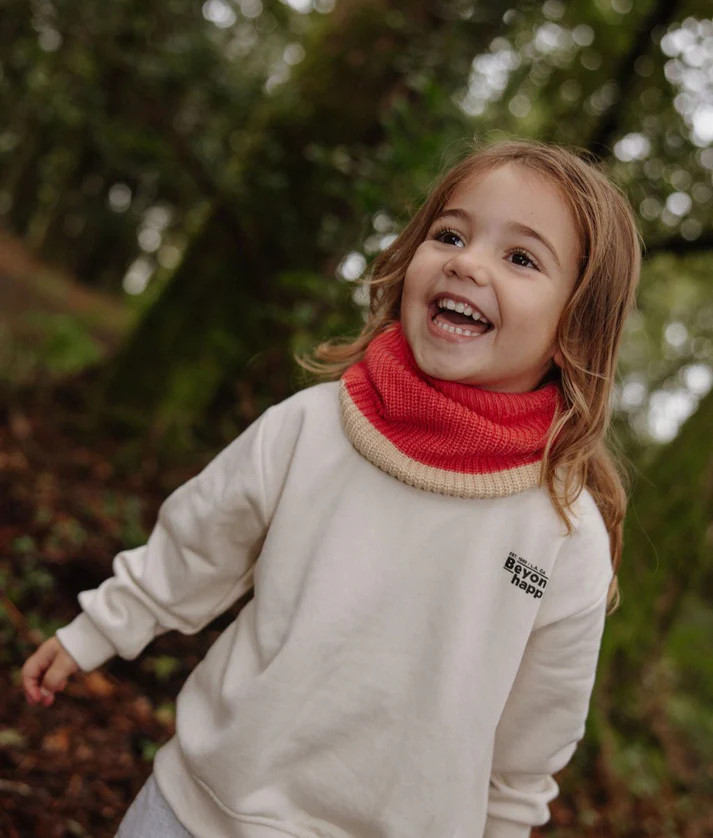 Hello Hossy laste punane pehme fliisiga kaelussall