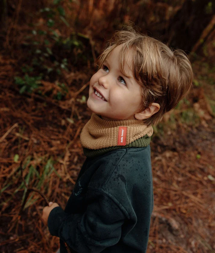 Hello Hossy laste pruunikas pehme fliisiga kaelussall