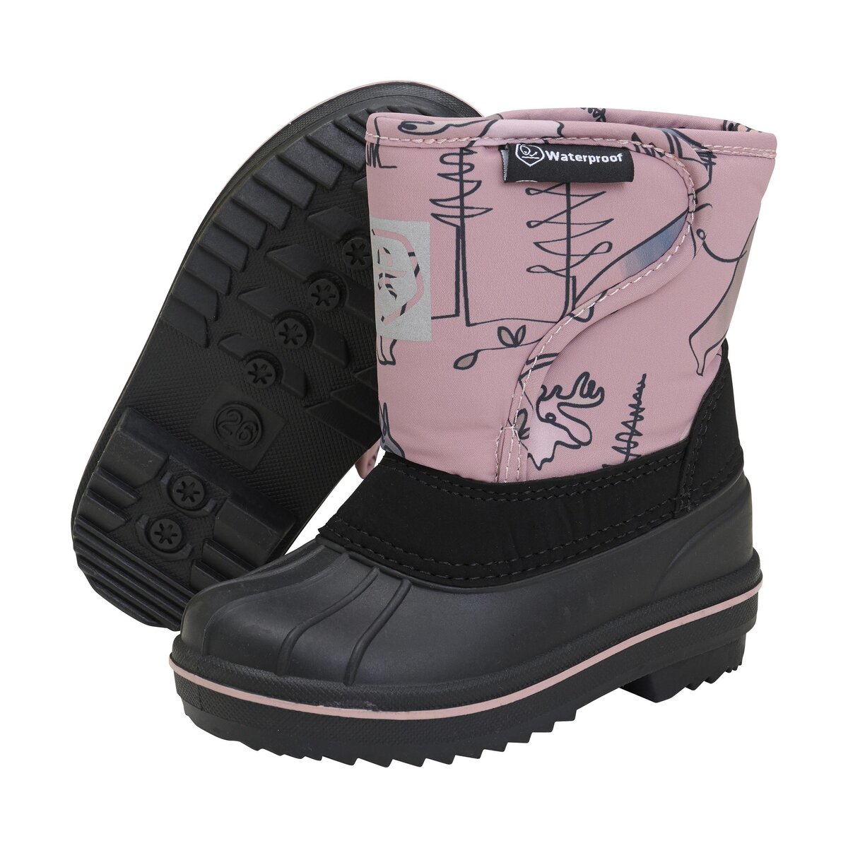 Laste roosad veekindlad talvesaapad