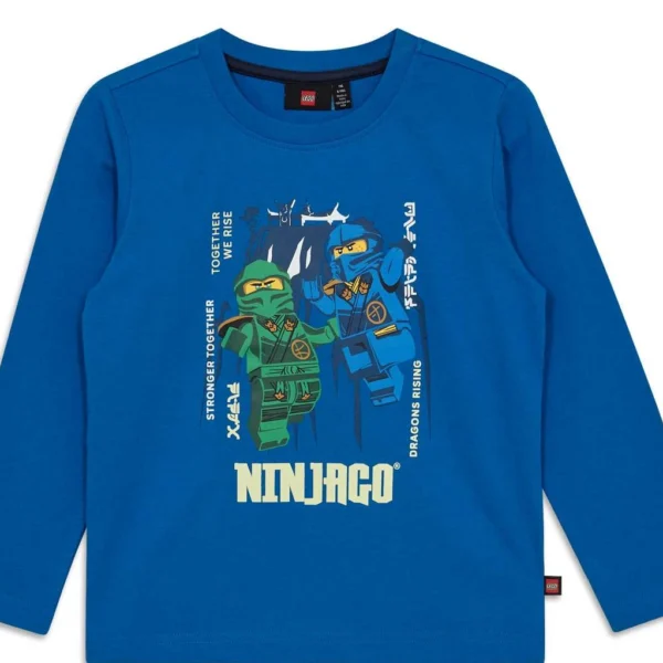 pikkade varrukatega sinine poiste Lego t-särk ninjago pimedas helendav