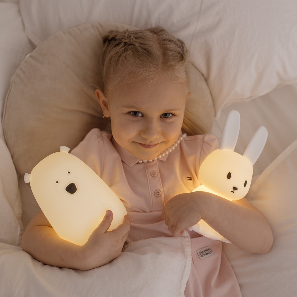 laste silikoonist öölamp suur valge karu