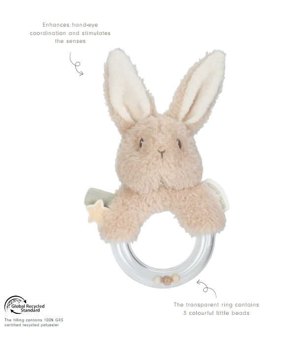 Little Dutch pehme roosa jänese kõristi