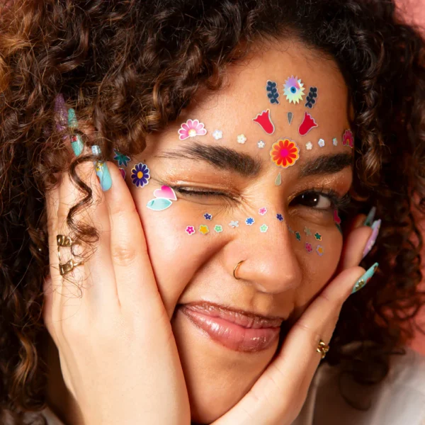 OMY laste nahasõbralikud näokleepsud lilled