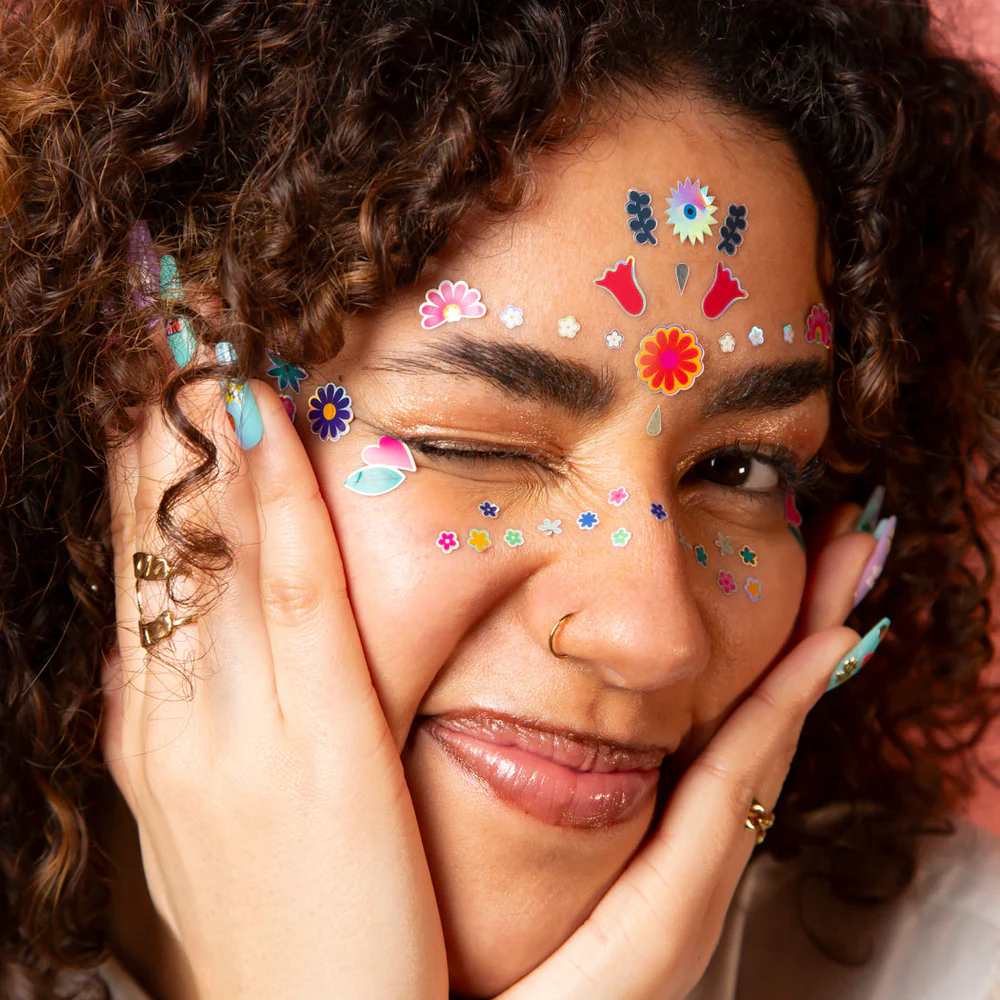 OMY laste nahasõbralikud näokleepsud lilled