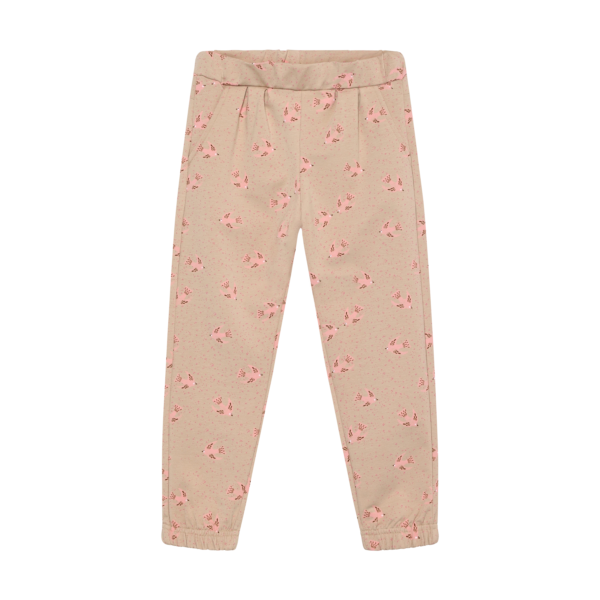 tüdrukute beežid dressipüksid lindudega