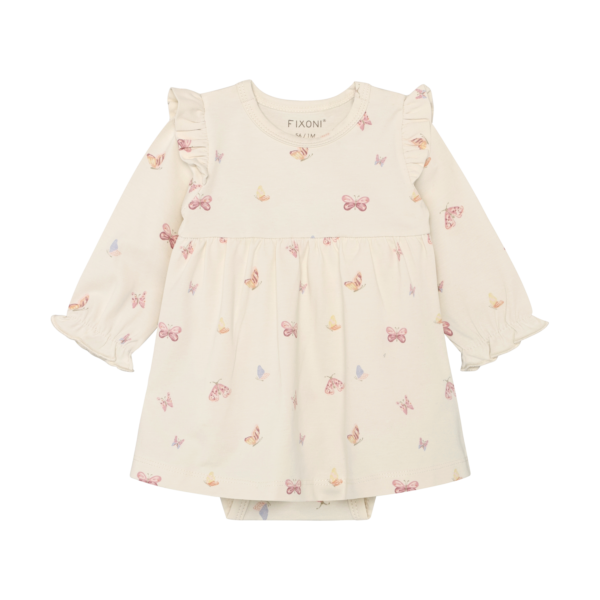 beebide valge kleit body liblikatega