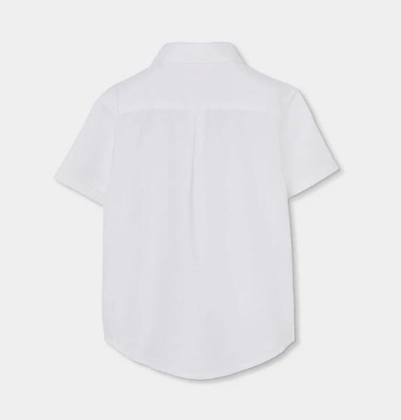 poiste valge lühikeste varrukatega triiksärk