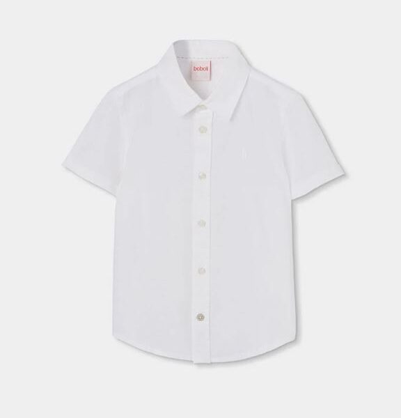 poiste valge lühikeste varrukatega triiksärk