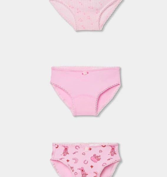 laste tüdrukute roosade aluspükste komplekt