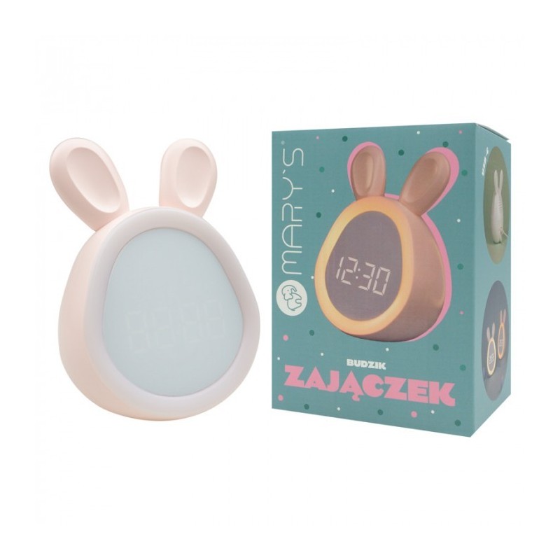 laste roosa jänese äratuskell led öölamp