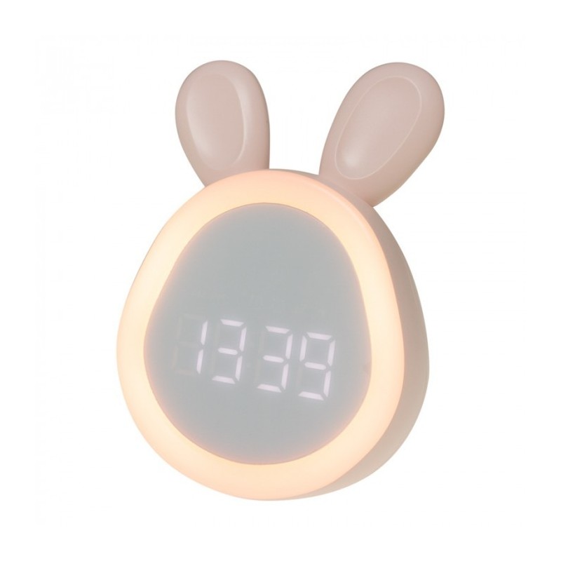 laste roosa jänese äratuskell led öölamp