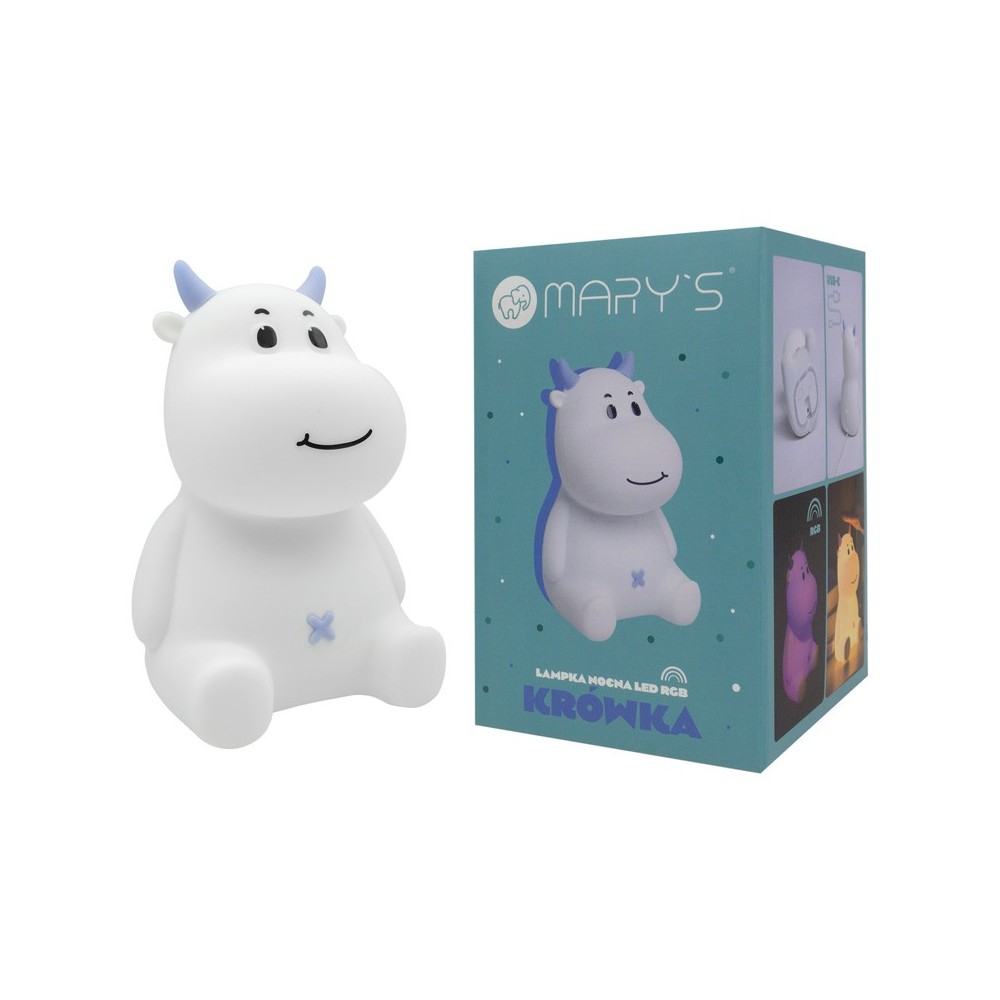 laste silikoonist led värvimuutev öölamp lehm