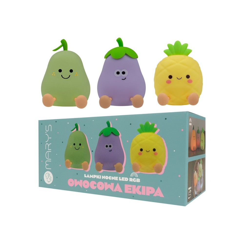 laste silikoonist led öölambid puuviljad